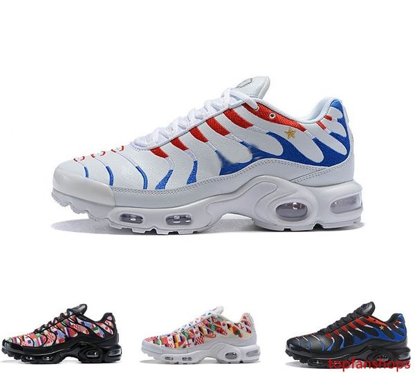 

2019 air wmns plus tn 1 star outdoor shoes men women black and white triple outdoor running shoe sneakers size 36 to 45