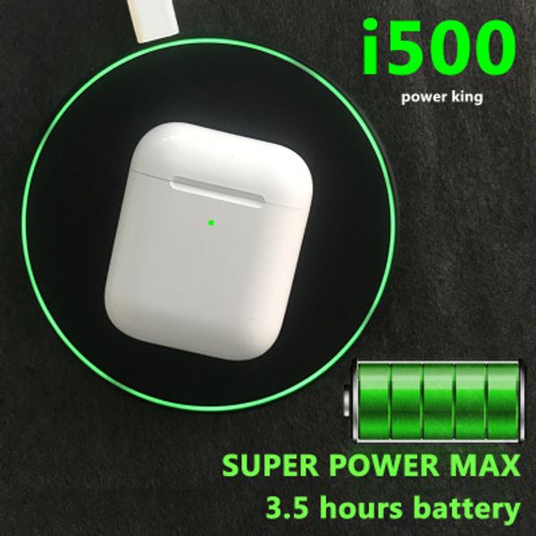 

i500 TWS воздуха 2 беспроводные наушники ПК W1 H1 Датчик контроля чип Earbuds Wirless зарядки в