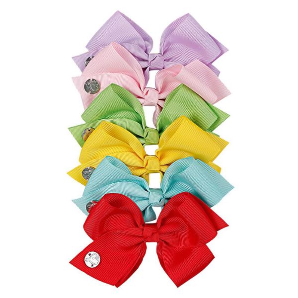 

6 pieces/set children for girls lovely head accessories hair pin clips bowknot ornaments fabala, Slivery;white