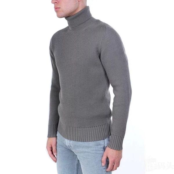 

brand turtleneck knit sweater long sleeve warm sweaters black white grey sweater m-2xl designer sweatershirts 8810