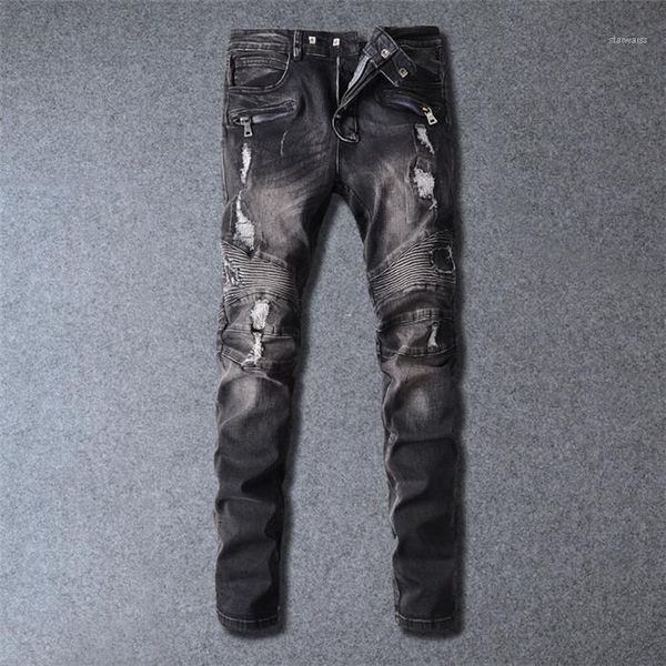 

homme clothing casual apparel mens american style hole jeans summer fashion style button pocket hip hop