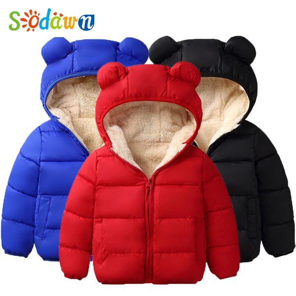 

sodawn baby jacket for girls boys 2019 winter coat kids warm outwear coat boys girls clothes children clothing 2-6years, Blue;gray
