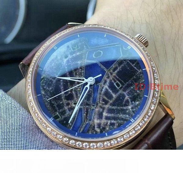 

2018 new fashion luxury mens watches automatic movement mechanical watch diamond dial stainless steel self-wind wristwatches, Slivery;brown