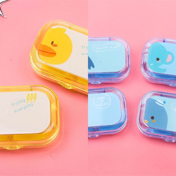 

invisible pupil cartoon portable cute candy color case case nursing glasses invisible glasses box nursing box