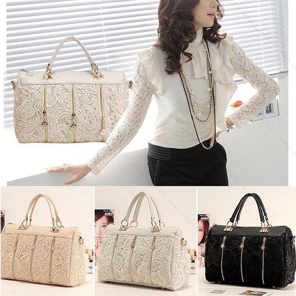

женщины кожа pu посланника lace zipper bag tote сумка сумка mini party