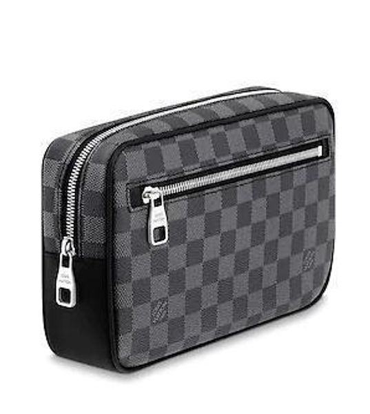 

N41664 ka ai clutch men cla ic new real caviar lamb kin chain flap bag long chain wallet key card holder pur e clutche evening