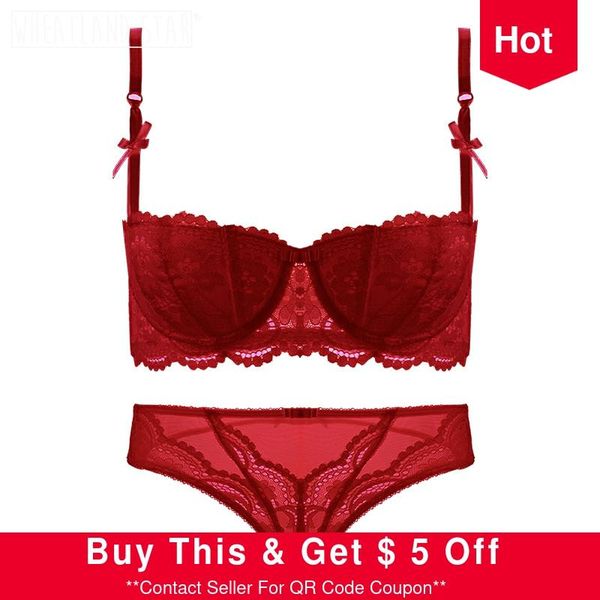 

underwear women set lingerie for women bra underwires plus size bralette tow hook-and-eye intimates woman lingerie 2020, Red;black