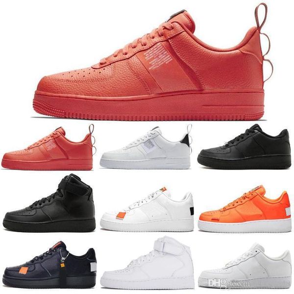 

2020 1 utility classic black white men women casual shoes red orange sports leisure high low cut wheat trainers chassures 36-45