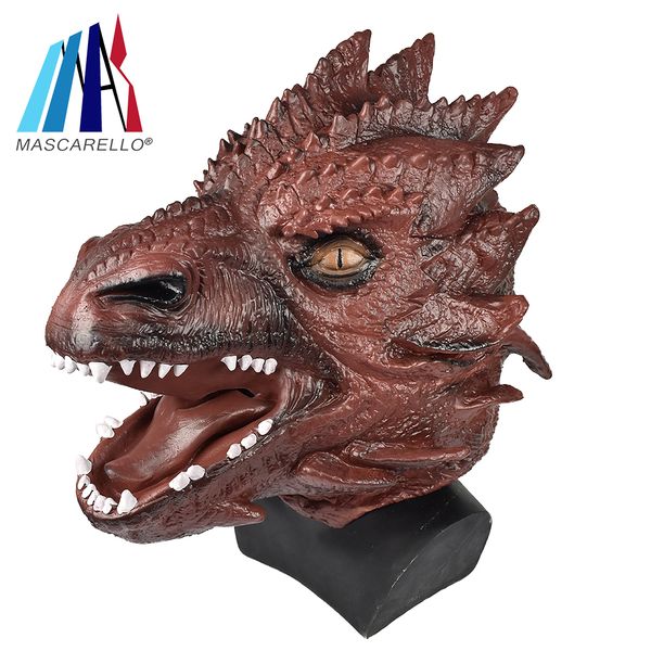 

halloween dragon full face zombie scary head mask latex 1 anime animal party costumes masks for carnival party xmas for