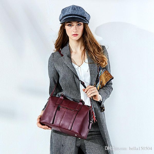 

genuine leather luxury bags lady handbags famous designer brand bags purse shoulder tote bag female little c.k cowhide boston bag portable
