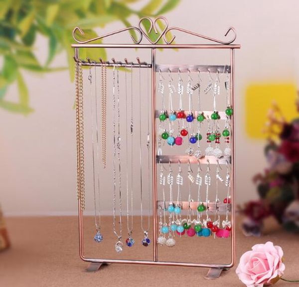 

metal necklace earring display stand holder rack for jewelry 1pcs/lot ds05, Black