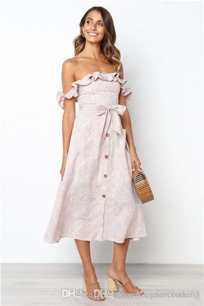 

женской дизайнер slash шеи платье backless sexy bohemian prience стиль женщины одежда весна лента розетта повседневная одежда, Black;gray