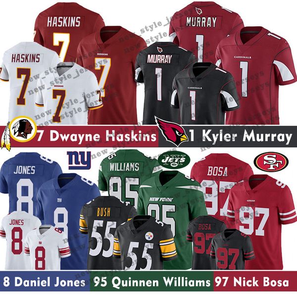

1 kyler murray arizona men cardinal jer ey 7 dwayne ha kin red kin 3 jo h ro en 8 daniel jone 55 devin bu h 97 nick bo a
