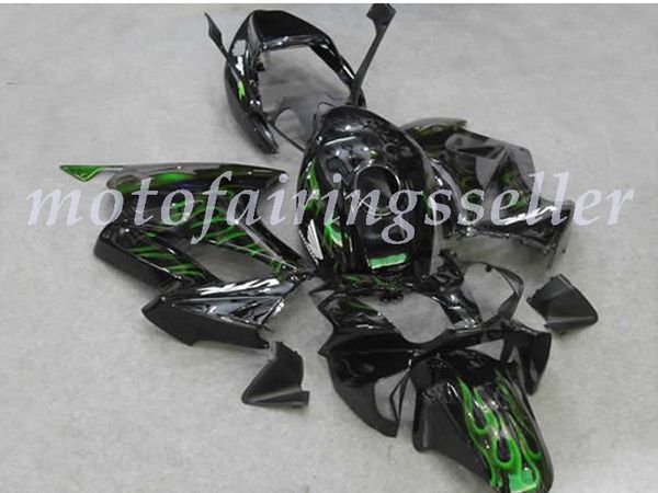 

oem quality new abs full fairings kits fit for honda vfr800 2002 03 04 05 06 07 08 09 2010 2001 2012 bodywork set black green flame