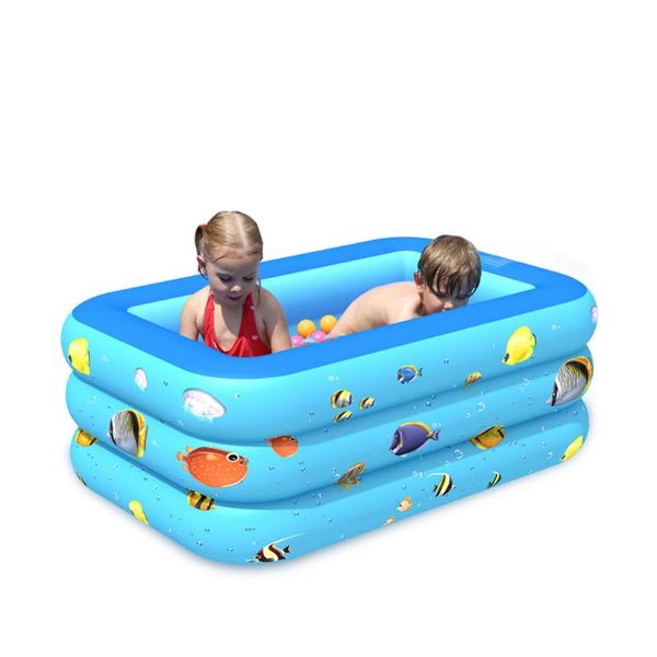 

kids inflatable pool children's home use paddling pool large size square pvc swimming for toddler non-slip portable