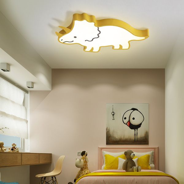 Luzes LED de tecto modernos para o bebé Menino Quarto dos desenhos animados Dinosur Criança Princesa Bebê Infantil teto da sala lâmpada de iluminação