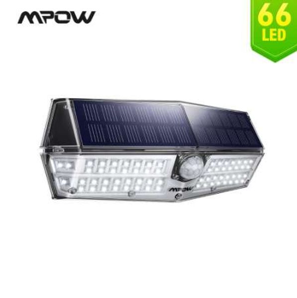2019 Mpow 66 Led Bright Solar Powered Outdoor Lights 3 Adjustable