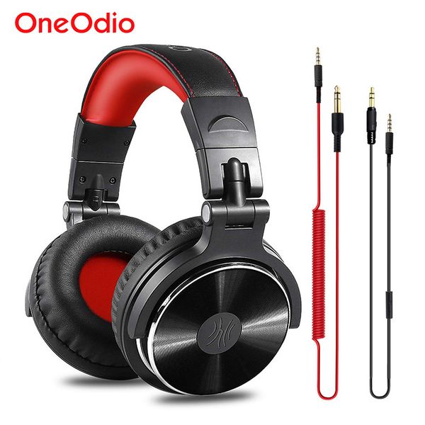 

oneodio professional dj headphones studio monitor dj headset with microphone hifi wired gaming headset for phone pc adapter free