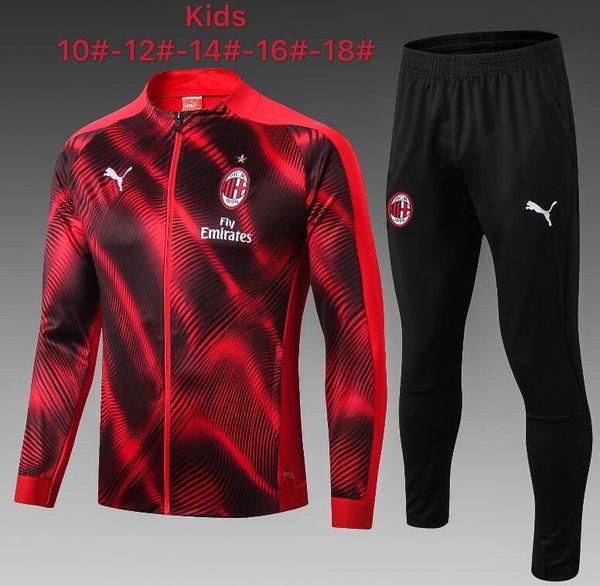 

New kid jacket track uit 2019 2020 occer jogging jacket 19 20 ac milan child football training uit