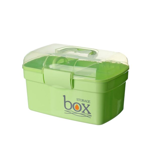 

multifunction plastic makeup storage box organizer nail polish boxes lipstick holder deskcosmetic tools container(green#