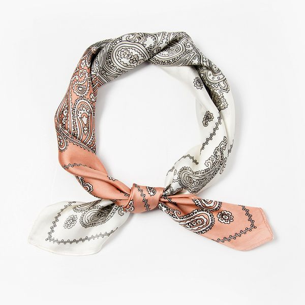 

Silk Satin Women Square Scarf Print Ladies Wrap Bandana Head Hair Scarf Shawls Bag Accessories Handkerchief 70*70CM