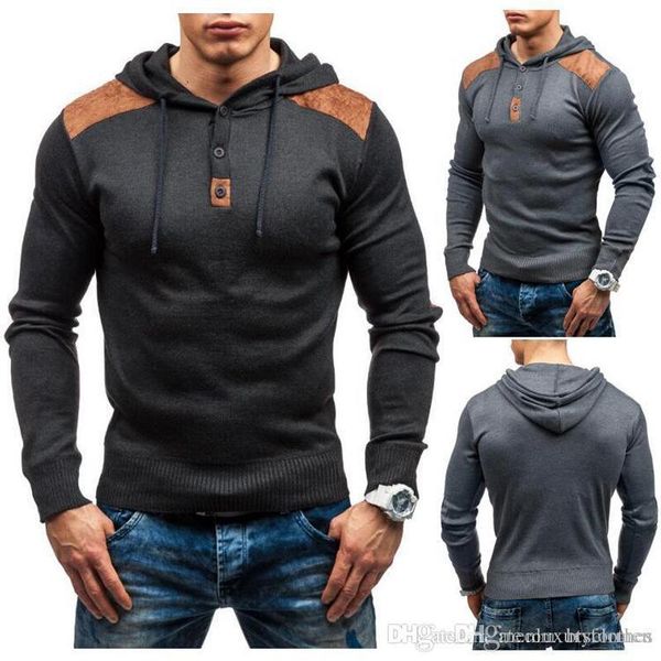 

sedue дизайнер вязаная толстовки мужчины женщины весна новый 2019 мода вскользь фуфайки slim fit, Black