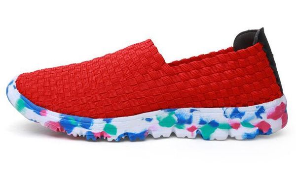 

2019 new spring summer casual shoes for woman flat soft bottom sneakers breathable mesh shoes woman braided shoes cj191226, Black