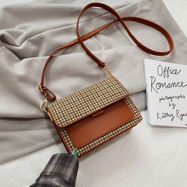 

women's high-grade small bag 2020 new woolen small square bag shoulder messenger