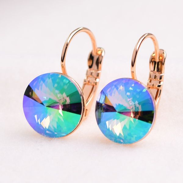 

new women clip earring with stones elegant gold- 100% austrian crystals earring jewelry clip earrings, Silver