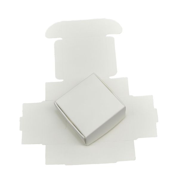 

5.5x5.5x2.5cm белый крафт-бумага подарочная упаковка коробка мягкая картонная упаковка коробка ювелирных изделий ручной работы мыло ящики дл