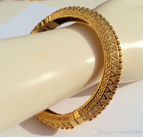 

carve 22k 23k 24k thai baht yellow solid gold gp jewelry bangle bracelet ba09, Black