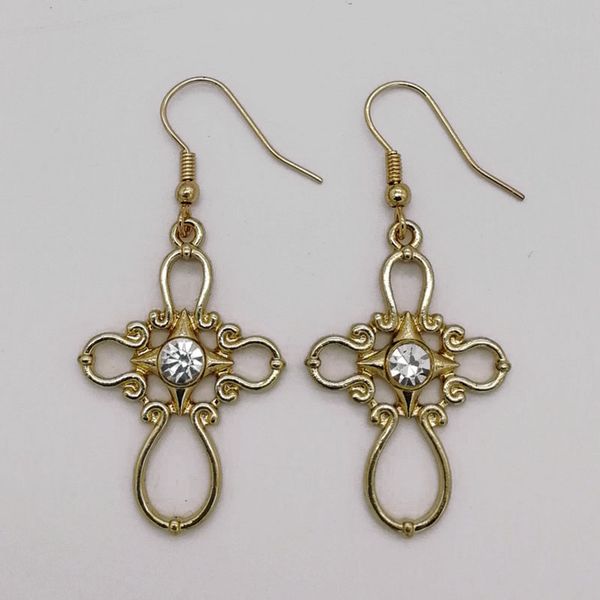 

2019 мода классический крест цинкового сплава серьги для женщин, Silver