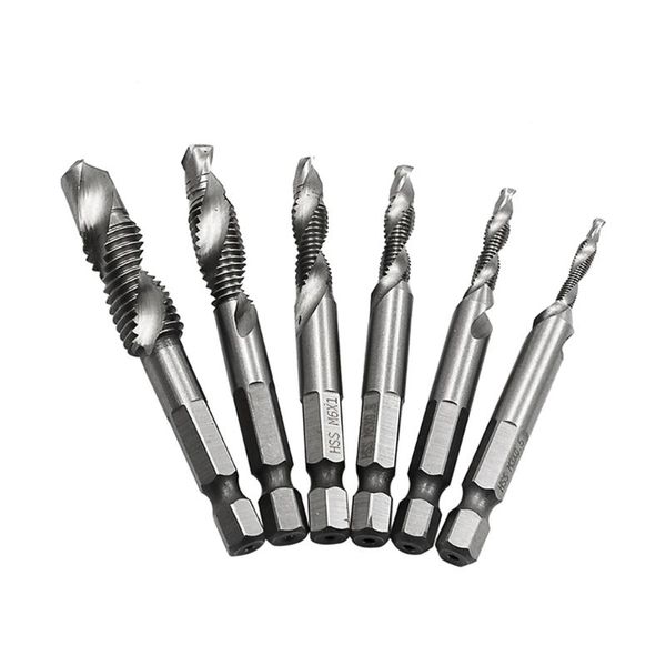 

hex shank twist drill bits hand tap hss screw thread plug drill bits m3-m10 woodworking hole saw cutter drilling tools