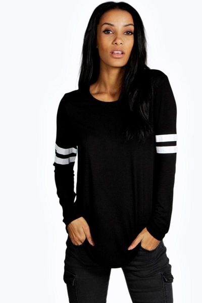 

women's womens designer tees clothing autumn black grey white black new pattern color bar t-shirt jacket female women's wear