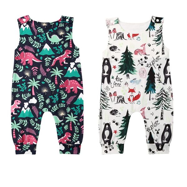 

new baby girl boy clothes sleeveless animal romper jumpsuit overall outfits, Blue