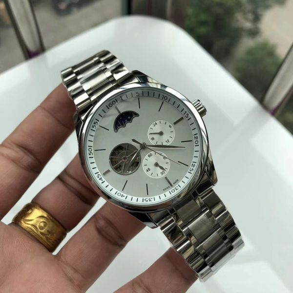 

2019 a3aa новая мода из нержавеющей стали механические мужчины нержавеющая сталь механизм с автоподзаводом часы спортивные мужские часы с ав, Slivery;brown