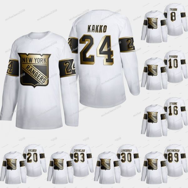 

new york rangers golden edition artemi panarin ryan strome jacob trouba kaapo kakko lundqvist tony deangelo zibanejad buchnevich jerseys, Black;red