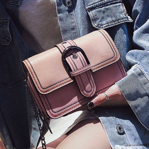 

new small bag women's new small black bag textured women's fashion chain messenger