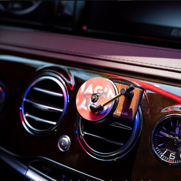 

car vent perfume diffuser record player car air freshener decoration