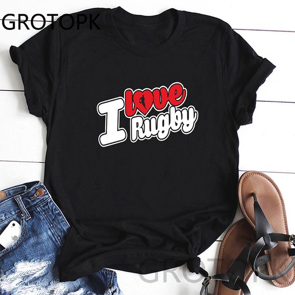 

i love версия для печати t-shirt женская футболках летняя мода rock o-образным вырезом повседневная женская майка уличная одежда, White