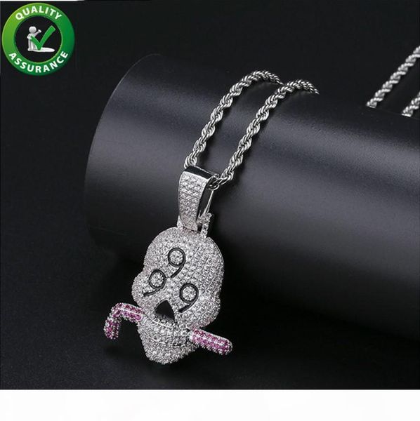 

хип-хоп ювелирных изделий bling цепи мужчины iced out подвеска дизайнер ожерелье роскошный алмазный рэппер ожерелья кубинский ссылка pandora, Silver