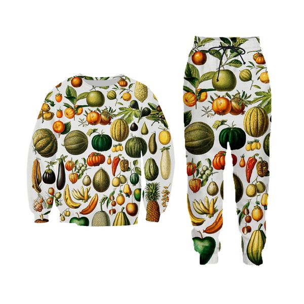 

hipster фруктовые banana тыкву мужская толстовка 3d печати женщины / мужчины хип-хоп прохладный красочные o-образным вырезом streetwear длин, Black