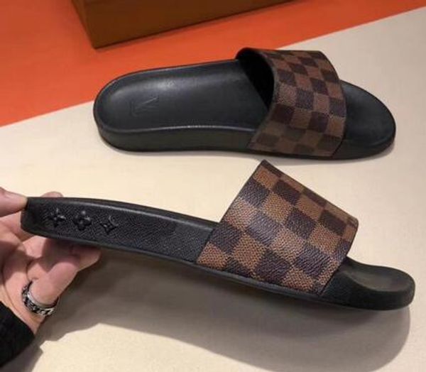 

качество new02 мужчин адррес zzll женщин Парижа llLuxury дизайн лето пляж сандалии скольжение тапочки дамы вьетнамки мокасины из кожи с принтом сплошной цвет