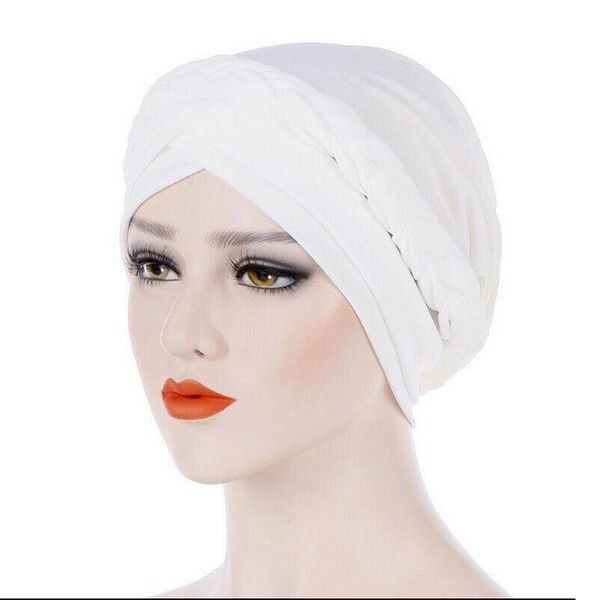 

new muslim women hat india style headwear chemo cancer turban hat head wrap cap beanies black white gray red, Blue;gray