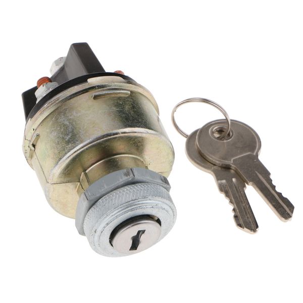 

2 position ignition switch lock and cylinder for tractor trailer forklift