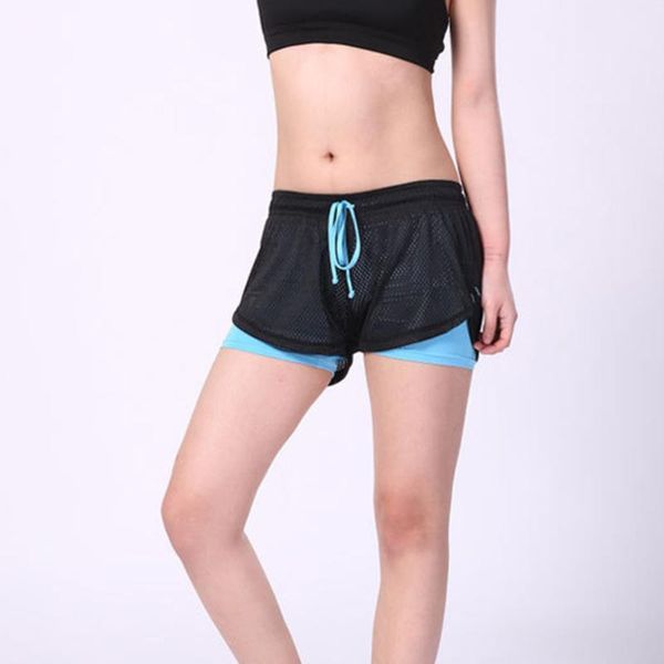 

women shorts gym shorts high waist summer women's sports running polyester women quick-dry short pants outdoor c0427, White;black