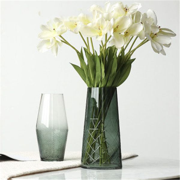 

vases 2021 simplicity style glass creative decorative flower home decor tv cabinet adorn decorations