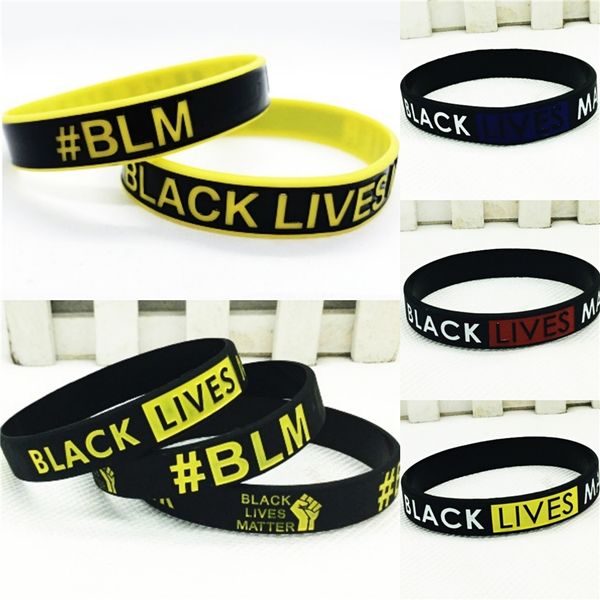 

black lives matter2020 twist silver chain silicone bracelet female men wristband fashion bracelet can be mixed wholesale #79205