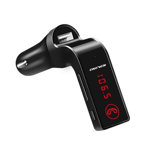 

car fm bluetooth transmitter wireless aux with usb port support wma u disk tf e7ca