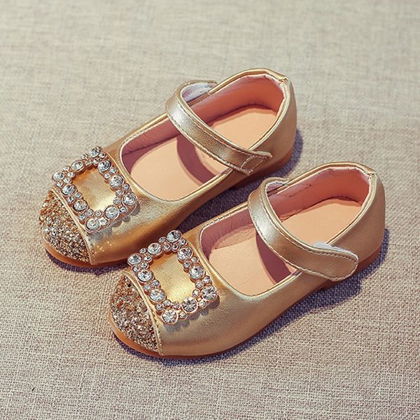 

модные девушки на плоской подошве ну вечеринку обувь дети малышей дети горный хрусталь искусственная кожа принцесса обувь, Black;grey